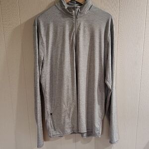 Vuori Ease 1/2 Zip Lt. Grey Heather Sz L